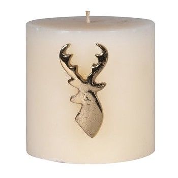 SET 4 BRASS DEER HEAD CANDLE PINS