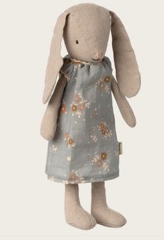 BUNNY SIZE 1 IN A BLUE FLORAL DRESS