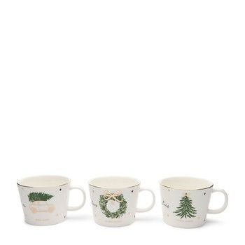 JOYFUL CHRISTMAS MUGS SET OF 3