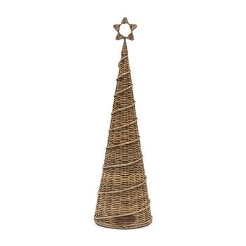 RUSTIC RATTAN TREE SWIRL DECORATION