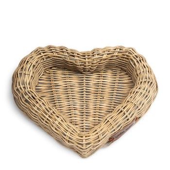 RUSTIC RATTAN LOVING HEART MINI TRAY RUSTIC RATTAN LOVING HEART MINI TRAY