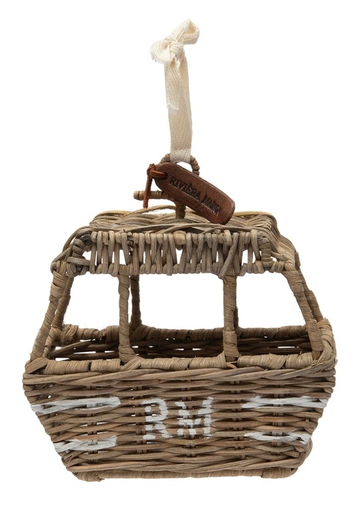 RUSTIC RATTAN SKI LIFT DECORATION