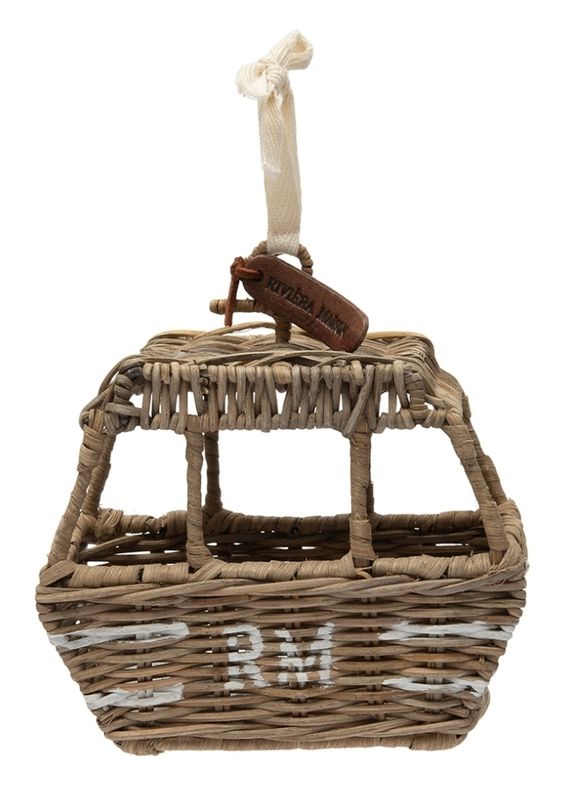 RUSTIC RATTAN SKI LIFT DECORATION