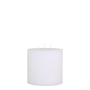 RUSTIC TRIPLE WICK CANDLE IN WHITE 15x15cm