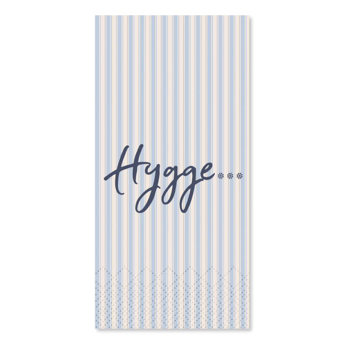 HYGGE BLUE AND CREAM STRIPE BUFFET NAPKIN