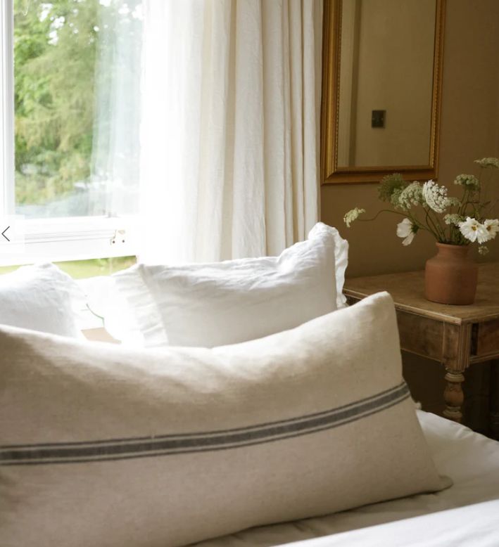 CARBIS BAY TRIPLE BLUE STRIPE CUSHION 100x50cm