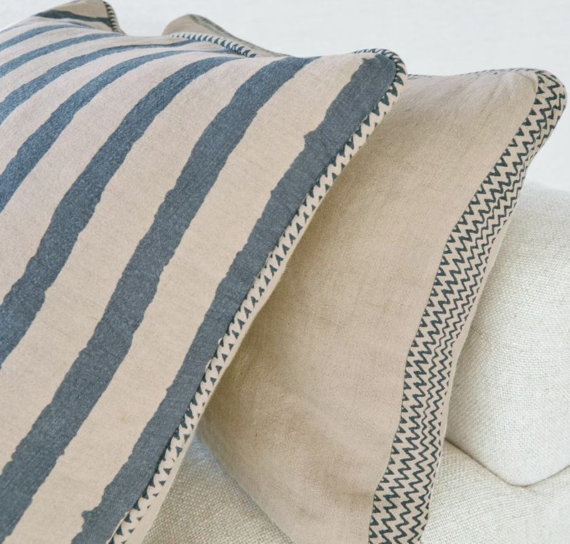 SANDYCOVE STRIPE LINEN CUSHION 50x50cm