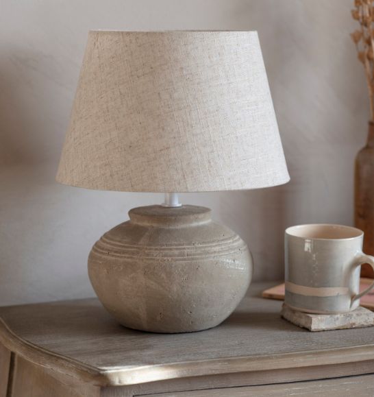 LANGTON RIDGED TABLE LAMP BASE AND SHADE