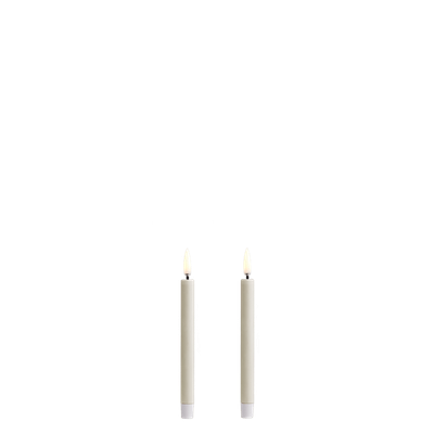 MINI IVORY TAPER CANDLES W1.3 x H13.8 cm (Twin Pack)
