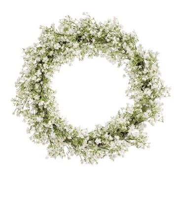 FAUX GYPSOPHILIA WREATH 50CM