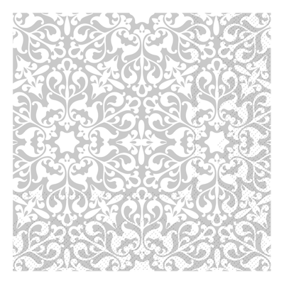 FRENCH GREY PATTERNED DINNER NAPKIN