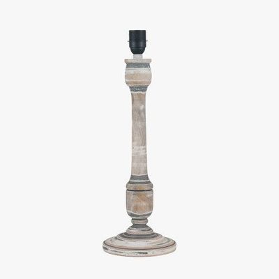 CAPTIVA GREY WASH MANGO WOOD TABLE LAMP BASE CAPTIVA GREY WASH MANGO WOOD TABLE LAMP BASE