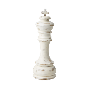 WHITE KING DECORATIVE CHESS PIECE