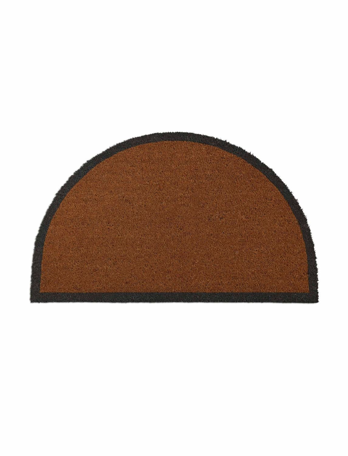 HALF MOON DOORMAT WITH CHARCOAL BORDER HALF MOON DOORMAT WITH CHARCOAL BORDER