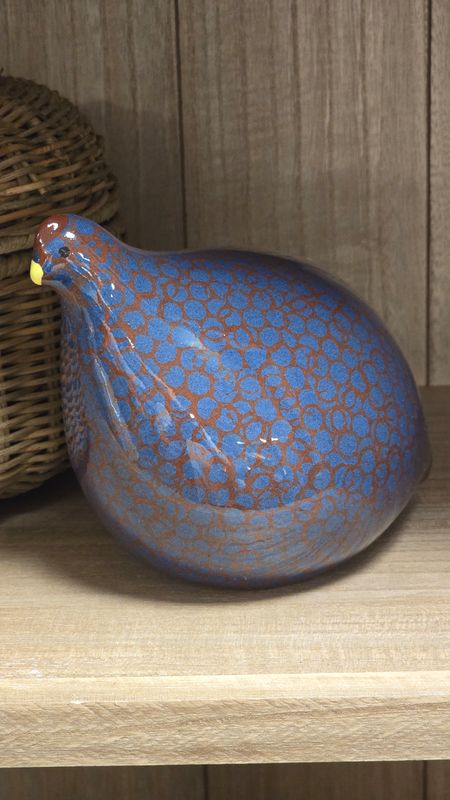 SMALL RED ON BLUE SPOTTED QUAIL