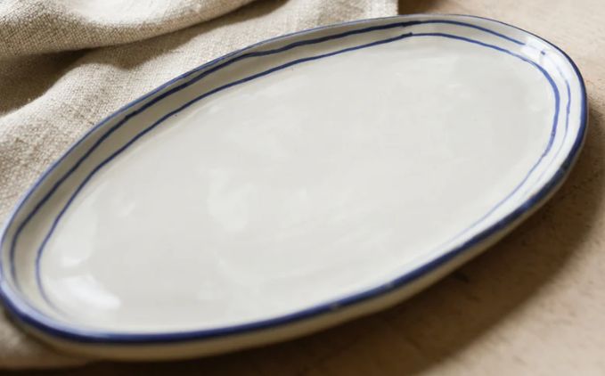 BRETON STRIPE OVAL DISH IN INK