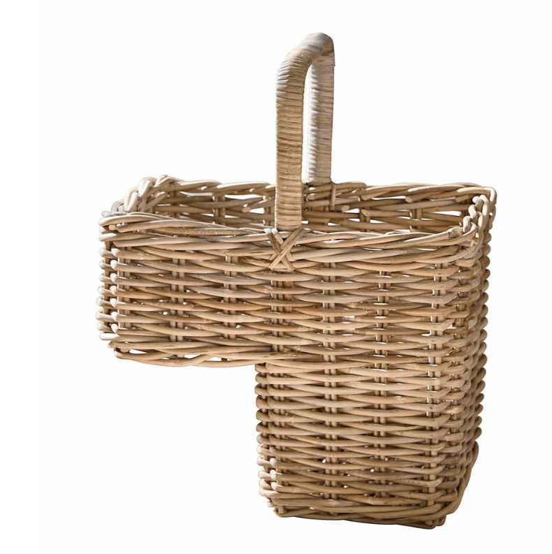 RATTAN STAIR BASKET WITH HANDLE