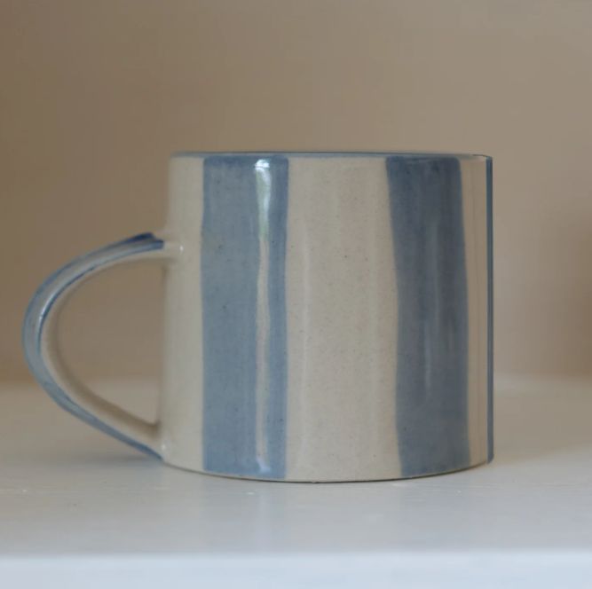WASHED STRIPE KOKO MUG IN INK WASHED STRIPE KOKO MUG IN INK