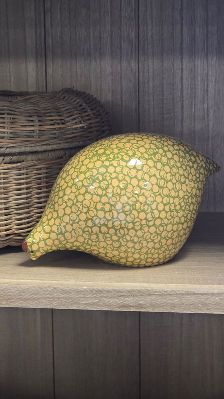 LARGE GREEN ON YELLOW SPOTTED QUAIL