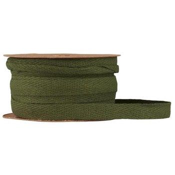 COTTON RIBBON 5m IN MOSS GREEN