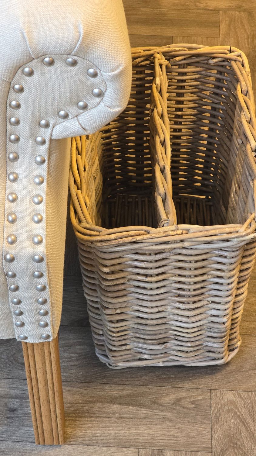 RATTAN MAGAZINE BASKET