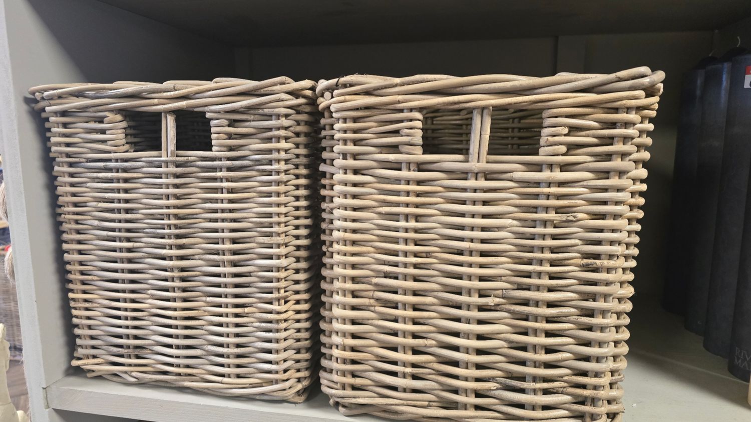 SQUARE KUBU RATTAN STORAGE BASKET