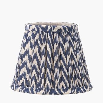 CHEVRON PLEATED SHADE IN FOREST NAVY 16cm