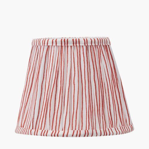 LOLA STRIPE PLEATED LAMP SHADE IN CINNAMON 16cm