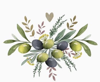 OLIVE AND HERBS COCKTAIL NAPKIN 20 PACK