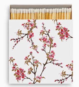 RED BLOSSOM BOX OF LONG MATCHES