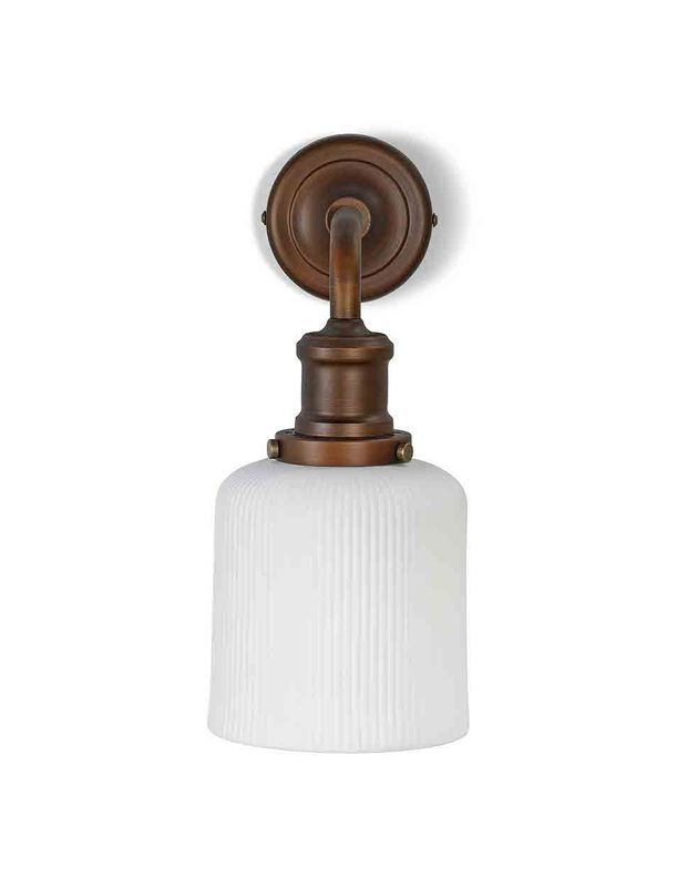 BEAULIEU CERAMIC FLUTED CYLINDER WALL LIGHT