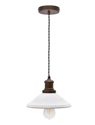 BEAULIEU CERAMIC FLUTED CONE PENDANT