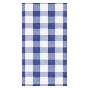 BLUE GINGHAM PAPER BUFFET NAPKINS 15 PACK BLUE GINGHAM PAPER BUFFET NAPKINS 15 PACK