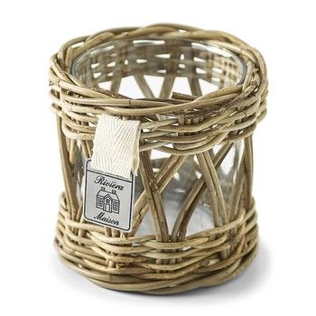 RUSTIC RATTAN VOTIVE