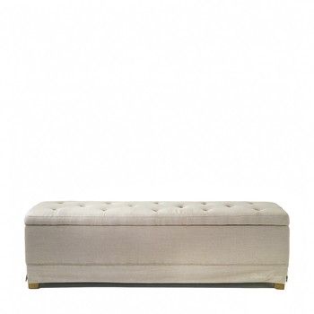 THE CLUB STORAGE BENCH IN LINEN