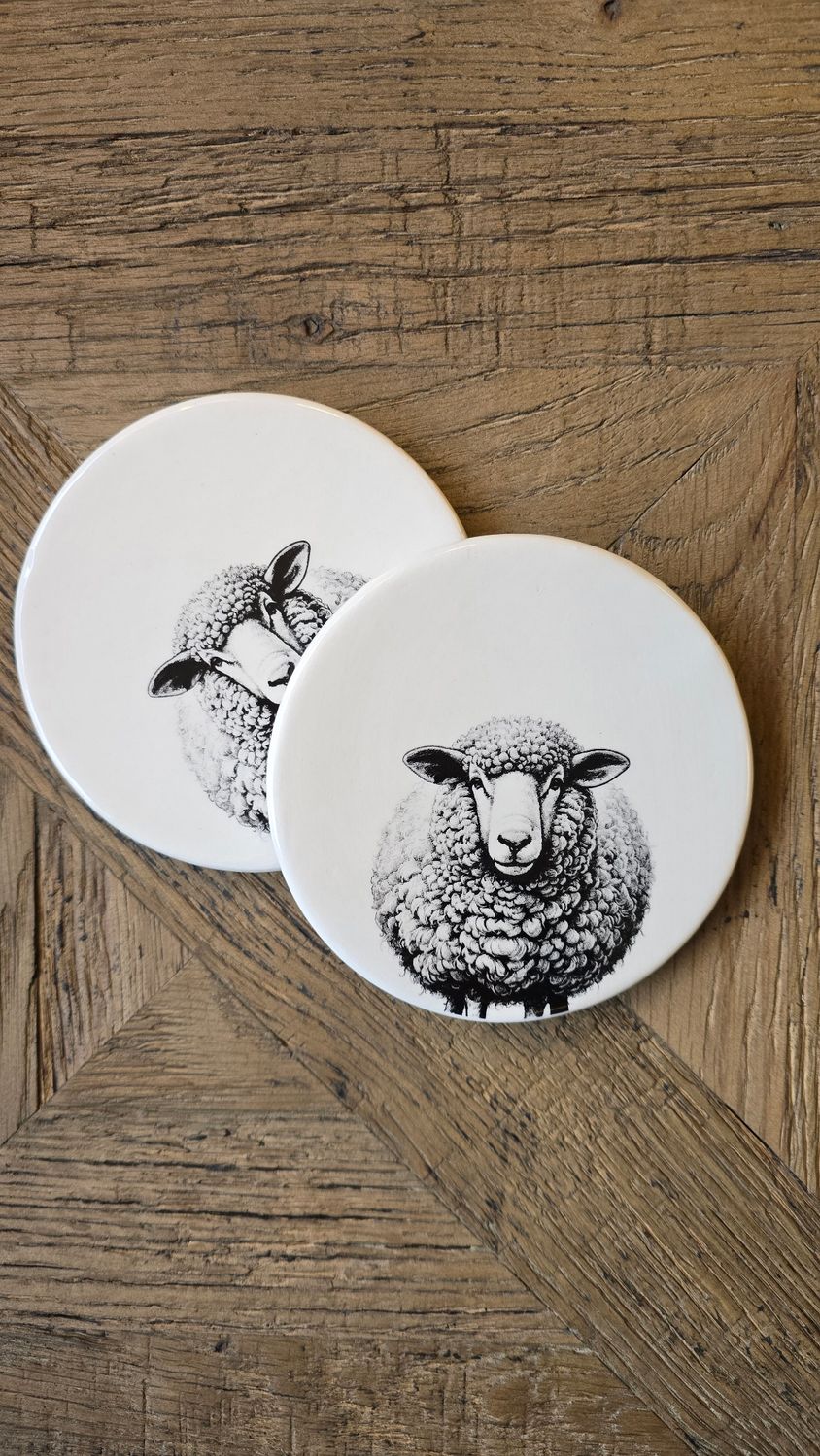 CERAMIC SHEEP COASTER