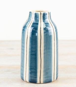 BAY BLUE STRIPED VASE