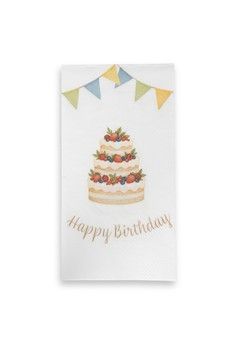 BIRTHDAY CAKE BUFFET NAPKINS 16 PACK