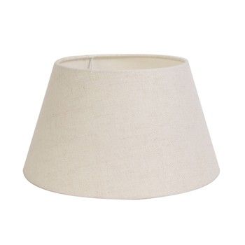 ROUND LINEN SHADE - EGG WHITE- 25x18x14cm