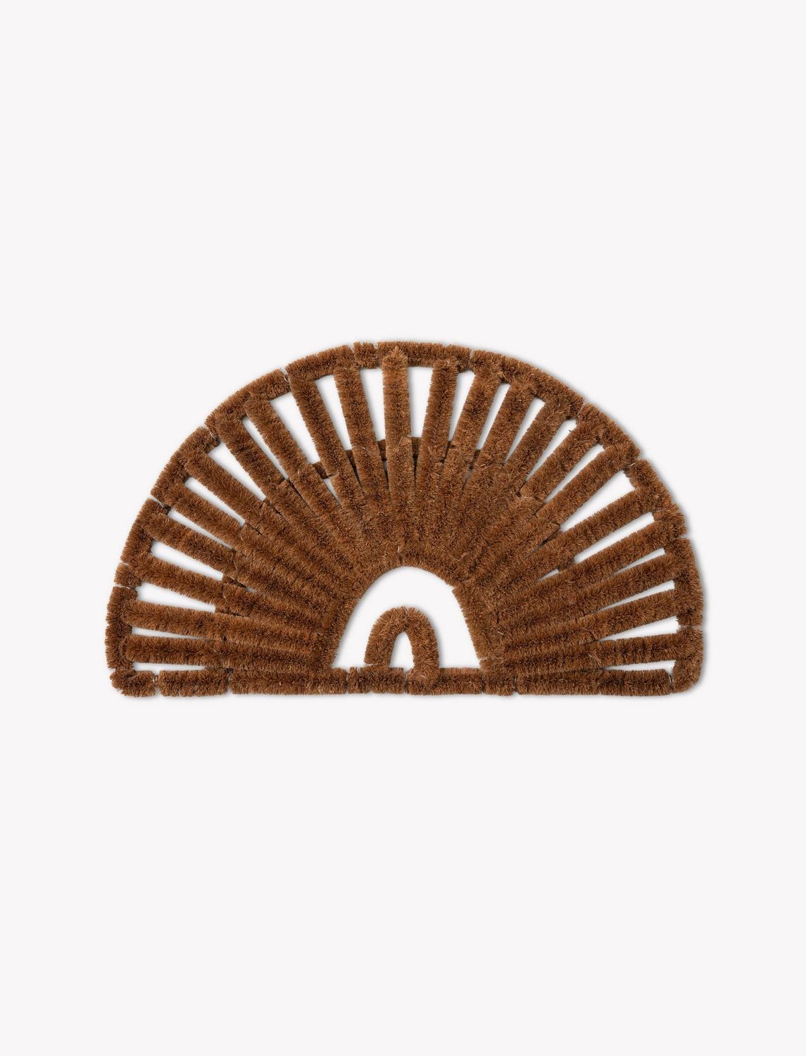 WIRE SCRAPER DOORMAT IN HALF MOON SHAPE