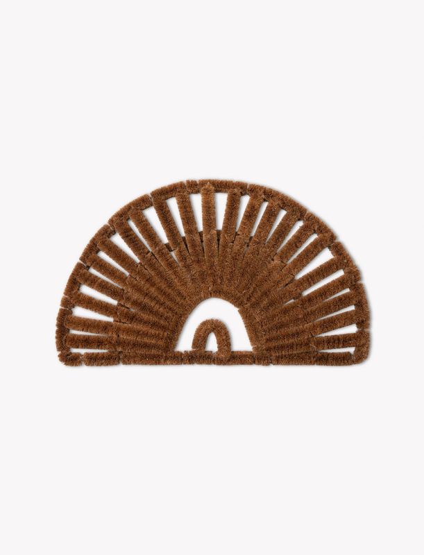WIRE SCRAPER DOORMAT IN HALF MOON SHAPE