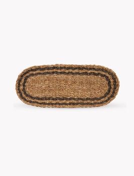 BRADING PET BOWL MAT WITH ANTIQUE BROWN BORDER