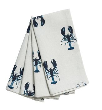 LOBSTER COTTON NAPKINS SET OF 4