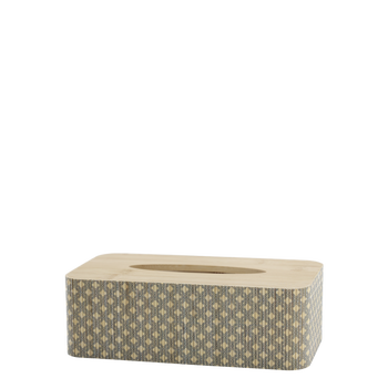 BAMBOO TISSUE BOX IN OPAL