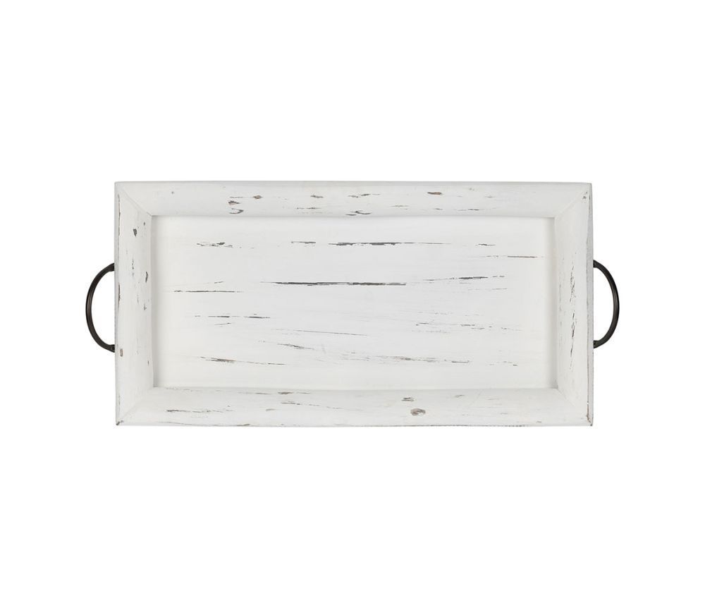 BLEACHED WOODEN TRAY