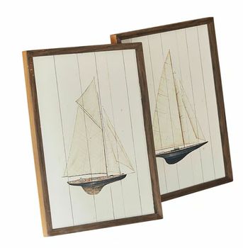 SET OF 2 SAILING SHIP ILLUSTRATIONS
