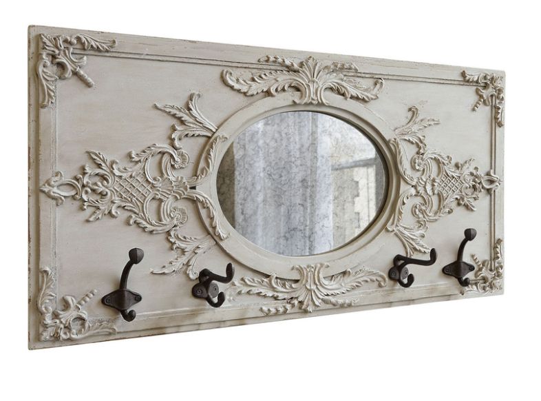 BEAU DECORATIVE MIRROR WITH HOOKS
