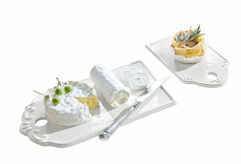 SET OF 2 PORCELAIN SERVING PLATES