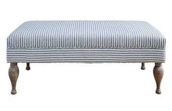 STRAND BLUE STRIPE OTTOMAN