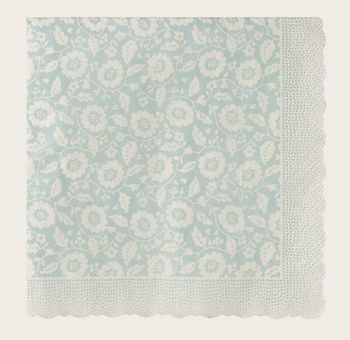 FLOWER PAPER NAPKINS IN MINT - 20 PACK